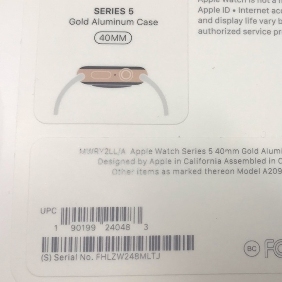 **Brand New in Box** Apple Watch Series 5 40mm GPS Gold Aluminum Case - Picture 4 of 4